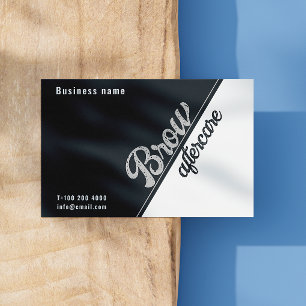 Black White Gray Grey Esthetician After Care Business Card