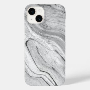 Black White Gray Marble Pattern iPhone / Android  Case-Mate iPhone 14 Case