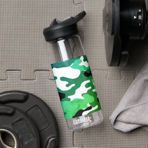 Black & White Greenleaf Camo Camelbak Water Bottle