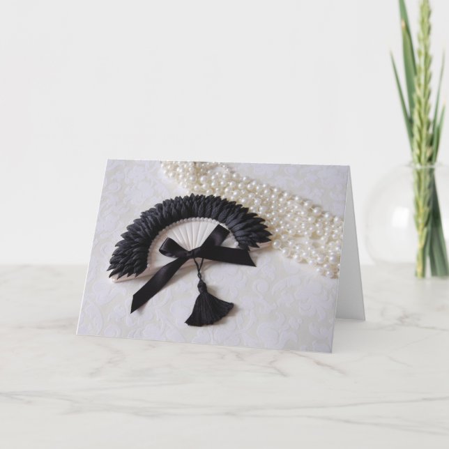 Black & White Greetings Card (Front)