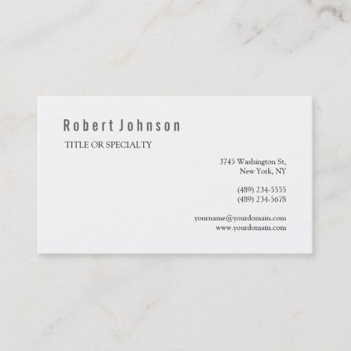 Black White Grey Business Card