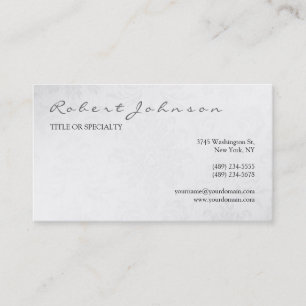 Black White Grey Calligraphy Modern Business Card