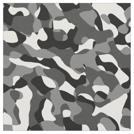 Black, White and Gray Camo Fabric | Zazzle.com