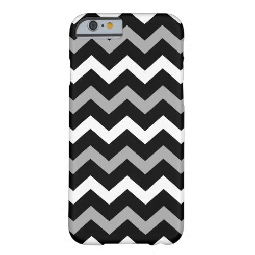 Black White  Grey Chevron Print Pattern Barely There iPhone 6 Case