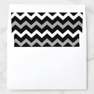 Black White & Grey Chevron Print Pattern Envelope Liner