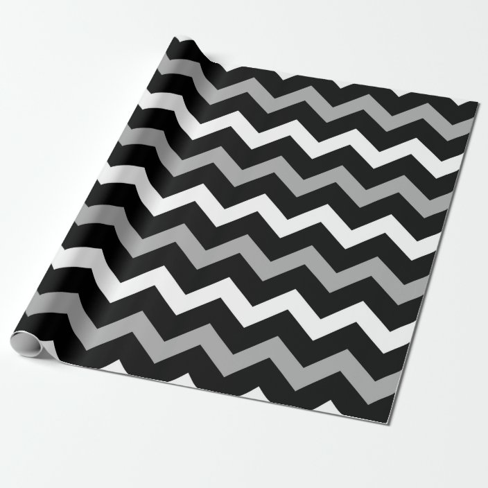 black and white chevron wrapping paper