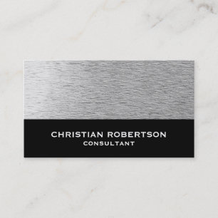 Black White Grey Modern Consultant Business Card