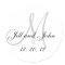 Black White Grey Monogram 2012 Wedding Sticker
