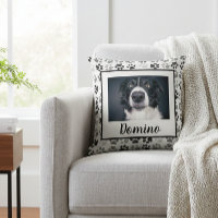 Black White Grey Pet Dog Photo Personalize Paws