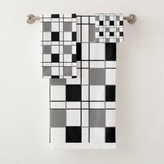 Black White Grey Plaid Tartan Checkered Pattern