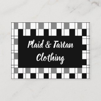 Black White Grey Plaid Tartan Checkered Pattern