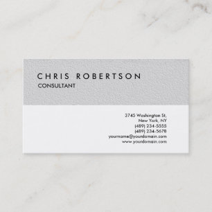 Black White Grey Professional Business Card