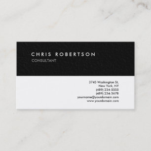 Black White Grey Professional Business Card