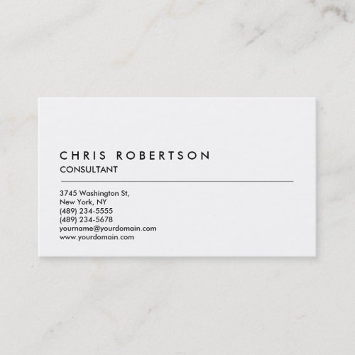 Black White Grey Professional Business Card