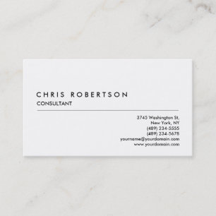Black White Grey Professional Business Card