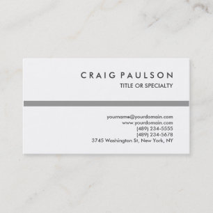 Black White Grey Stripe Consultant Business Card