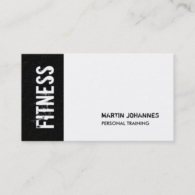 Black White Grey Texture Modern Business Card (Front)