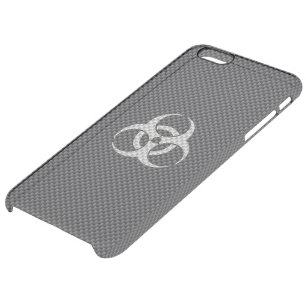 Black White & Grey Toxic Carbon Fiber Clear iPhone 6 Plus Case