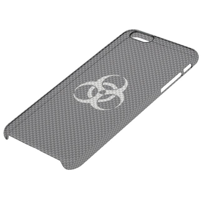 Black White & Grey Toxic Carbon Fiber Uncommon iPhone Case (Bottom)