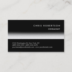 Black White Grey Trendy Charming Business Card