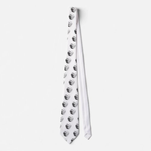 Black White Grey Trendy Pop Art Basketball Neck Tie