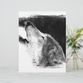 Black & White Grey Wolf Sketch Artwork (Standing Front)