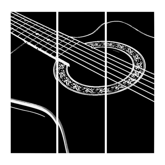 Black & White Guitar Triptych (Front)