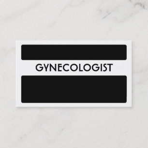 Black white gynecologist business cards