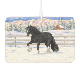 Black & White Gypsy Vanner Tinker Draft Horse Air Freshener