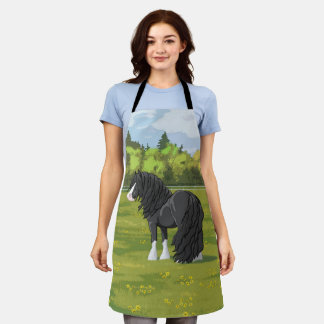 Black & White Gypsy Vanner Tinker Draft Horse Apron