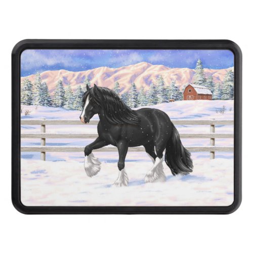 Black  White Gypsy Vanner Tinker Draft Horse Hitch Cover
