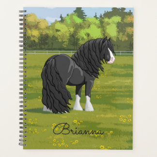 Black & White Gypsy Vanner Tinker Draft Horse Planner