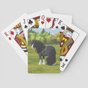 Black & White Gypsy Vanner Tinker Draft Horse Poker Cards