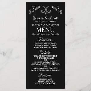 Black & White Halloween Gothic Custom Menu