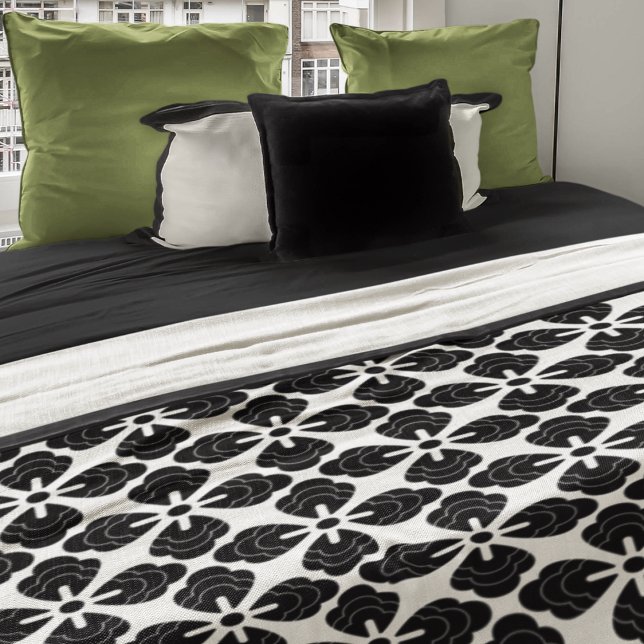 Black & White Hanabishi Pattern Duvet Cover (Creator Uploaded)