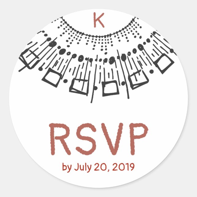 Black White Hand Drawn Circles Lines Starburst Classic Round Sticker (Front)