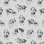 Black &amp; White Hand Drawn Pig Cow Spots Pattern Sticker at Zazzle