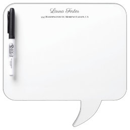 Black White Handwriting Elegant Minimalist Stylish Dry Erase Board