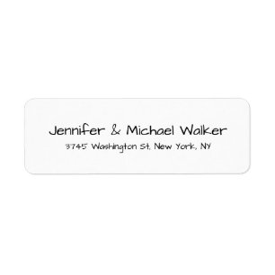 Black White Handwriting Script Elegant Family Label
