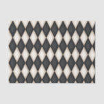 Black &amp; White Harlequin  Check Medieval Fairytale Tissue Paper