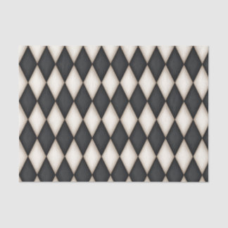 Black & White Harlequin Check Medieval Fairytale Tissue Paper