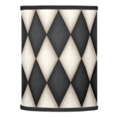 Black & White Harlequin Diamond Check Lamp Shade (Left)
