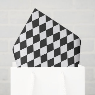 Black & White Harlequin Diamonds Tissue Paper