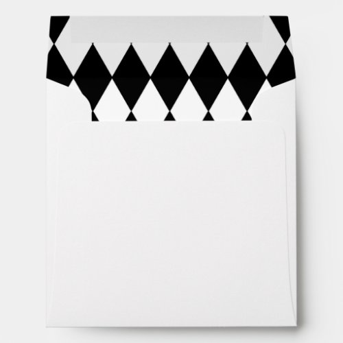 Black White Harlequin Pattern Envelope