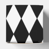 Black White Harlequin Pattern Favor Boxes (Top)