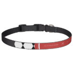 Black White Harlequin Pattern, Red Monogram Pet Collar at Zazzle
