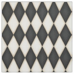 Black &amp; White Harlequin Pattern (small scale) Fabric