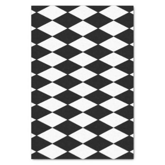Black White Harlequin Pattern Tissue Paper | Zazzle