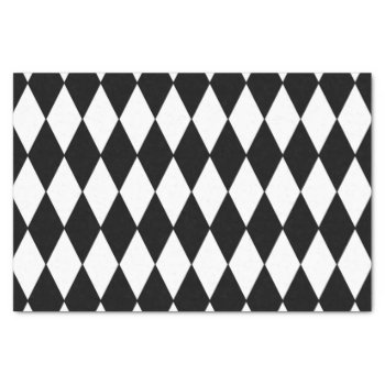 Black White Harlequin Pattern Tissue Paper by GraphicsByMimi at Zazzle