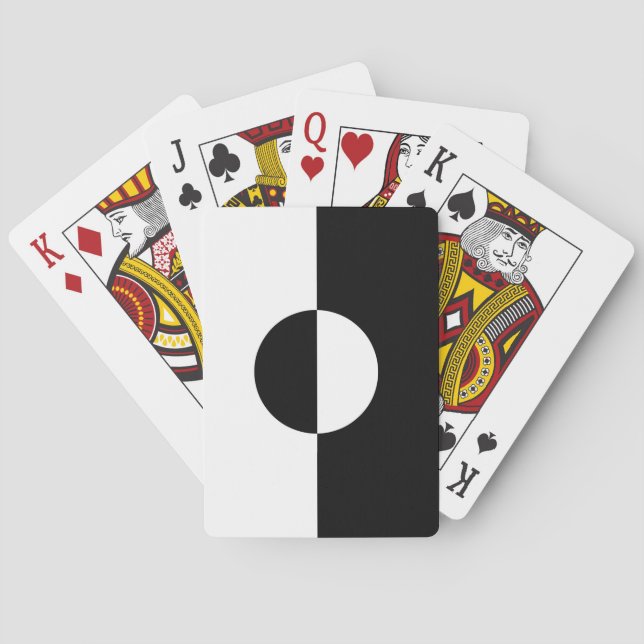 Black & White Harmony Poker Cards (Back)